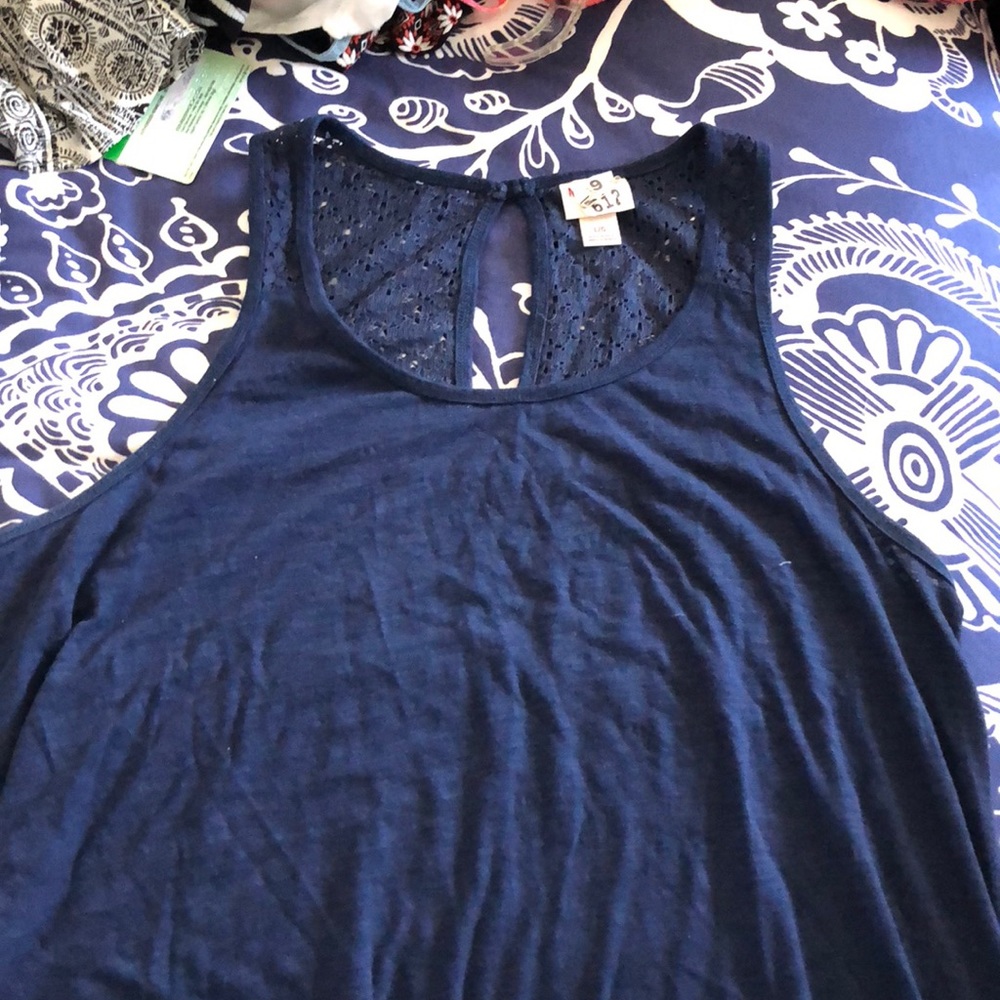 navy tank top